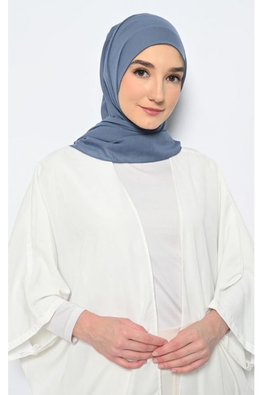 Pasmina Voal Gucci Jahit Tepi Denim